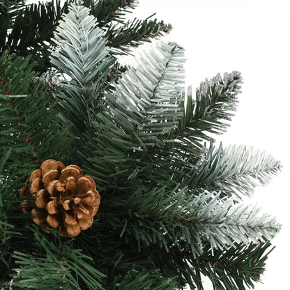 Artificial Pre-Lit Christmas Tree With Pine Cones 210 Cm