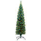 Slim Artificial Pre-Lit Christmas Tree With Ball Set