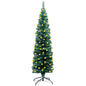 Slim Artificial Pre-Lit Christmas Tree With Ball Set