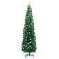 Slim Artificial Pre-Lit Christmas Tree With Ball Set