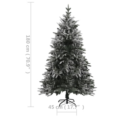 Artificial Pre-Lit Christmas Tree 180 Cm Pvc&Pe