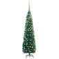 Slim Artificial Pre-Lit Christmas Tree With Ball Set