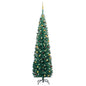 Slim Artificial Pre-Lit Christmas Tree With Ball Set