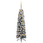 Slim Artificial Pre-Lit Christmas Tree With Ball Set