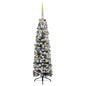 Slim Artificial Pre-Lit Christmas Tree With Ball Set