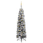 Slim Artificial Pre-Lit Christmas Tree With Ball Set