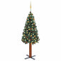 Slim Pre-Lit Christmas Tree With Ball Set Pvc