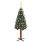 Slim Pre-Lit Christmas Tree With Ball Set Pvc
