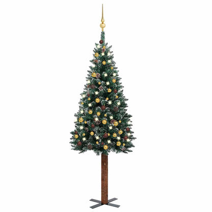Slim Pre-Lit Christmas Tree With Ball Set Pvc