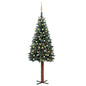 Slim Pre-Lit Christmas Tree With Ball Set Pvc