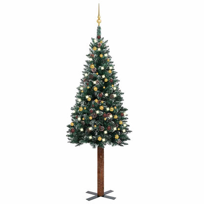 Slim Pre-Lit Christmas Tree With Ball Set Pvc