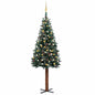 Slim Pre-Lit Christmas Tree With Ball Set Pvc