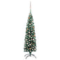 Slim Artificial Pre-Lit Christmas Tree With Ball Set