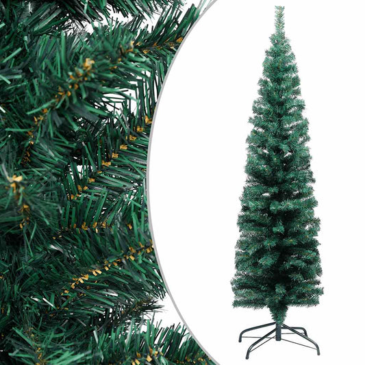 Slim Artificial Pre-Lit Christmas Tree With Ball Set