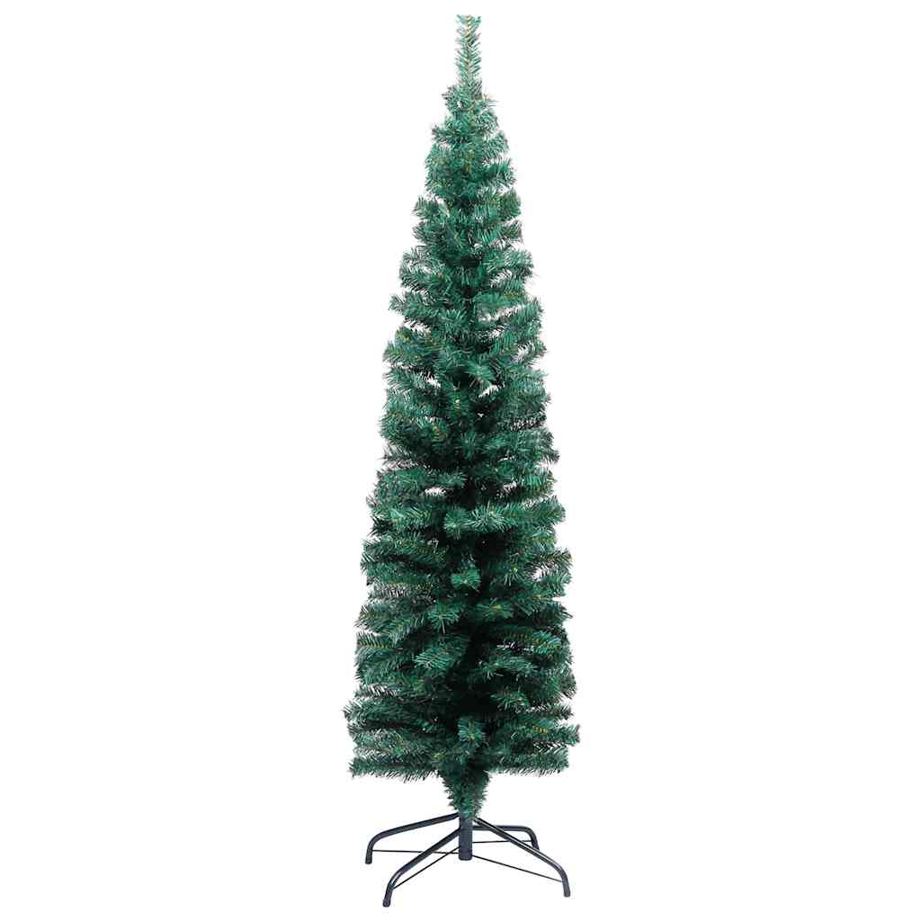 Slim Artificial Pre-Lit Christmas Tree With Ball Set
