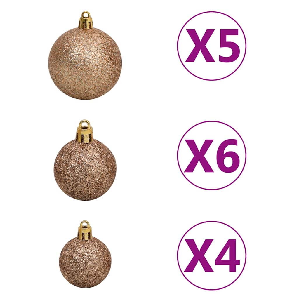 Slim Artificial Pre-Lit Christmas Tree With Ball Set