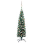 Slim Artificial Pre-Lit Christmas Tree With Ball Set