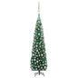 Slim Artificial Pre-Lit Christmas Tree With Ball Set