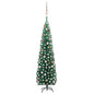 Slim Artificial Pre-Lit Christmas Tree With Ball Set