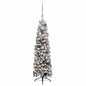 Slim Artificial Pre-Lit Christmas Tree With Ball Set
