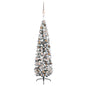 Slim Artificial Pre-Lit Christmas Tree With Ball Set