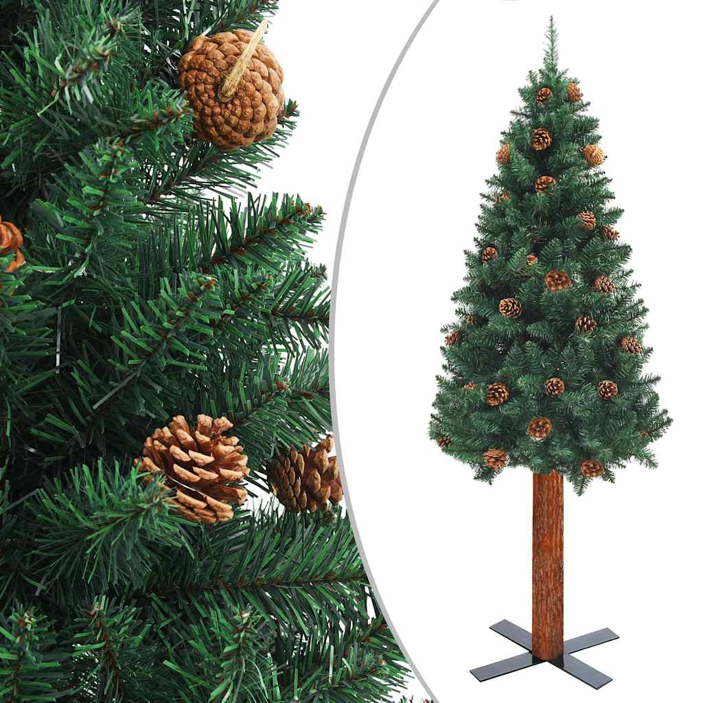Slim Pre-Lit Christmas Tree With Ball Set Pvc