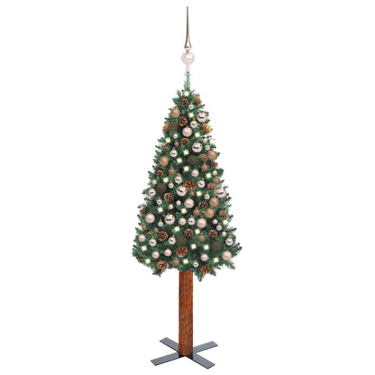 Slim Pre-Lit Christmas Tree With Ball Set Pvc