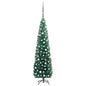 Slim Artificial Pre-Lit Christmas Tree With Ball Set