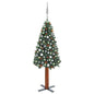 Slim Pre-Lit Christmas Tree With Ball Set Pvc