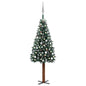 Slim Pre-Lit Christmas Tree With Ball Set Pvc