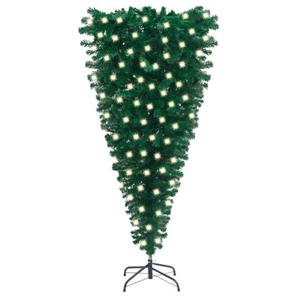 Upside-Down Artificial Pre-Lit Christmas Tree Green 240 Cm