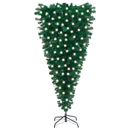 Upside-Down Artificial Pre-Lit Christmas Tree Green 240 Cm