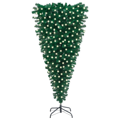 Upside-Down Artificial Pre-Lit Christmas Tree Green 240 Cm