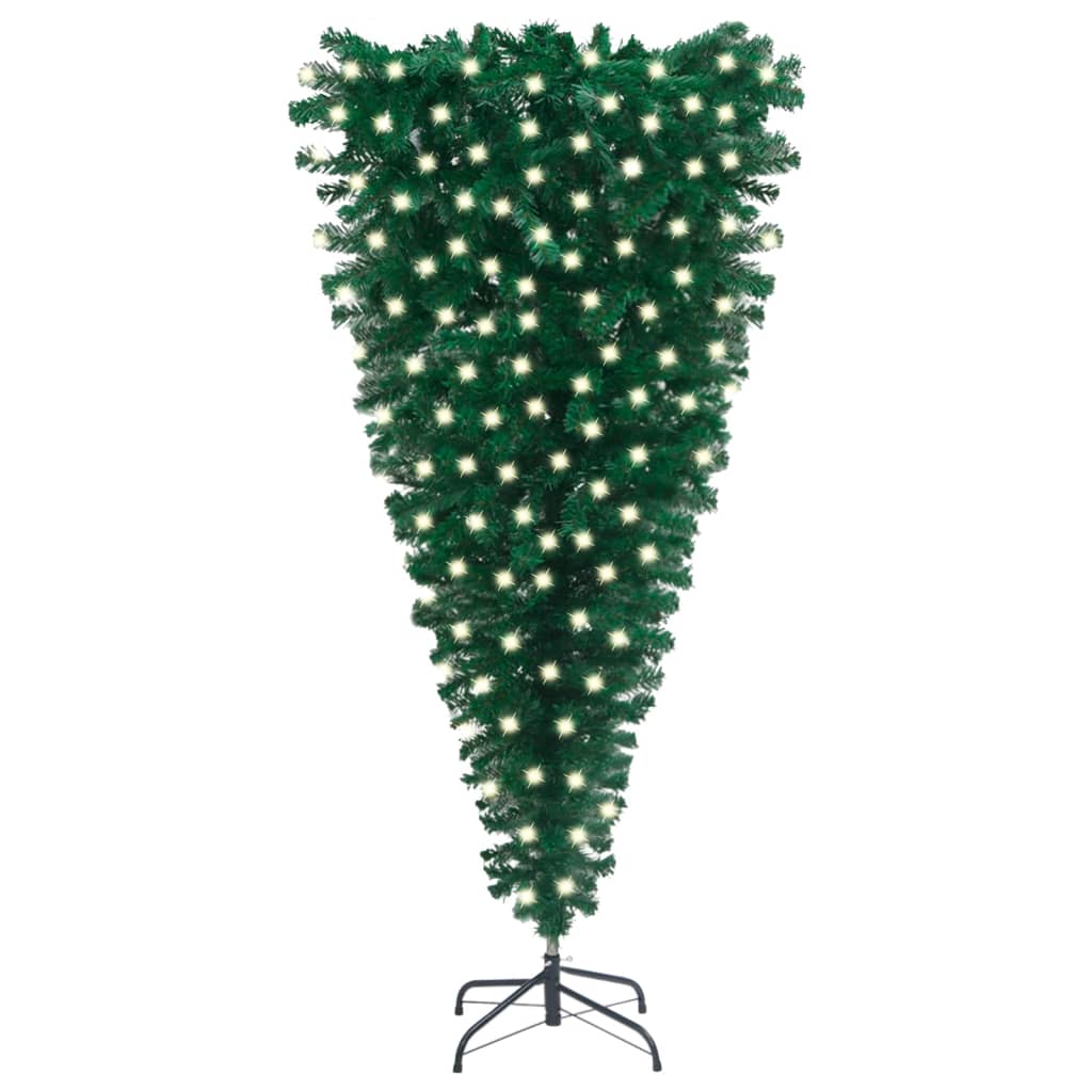 Upside-Down Artificial Pre-Lit Christmas Tree Green 240 Cm