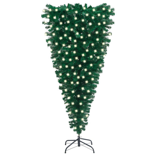 Upside-Down Artificial Pre-Lit Christmas Tree Green 240 Cm