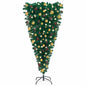 Upside-Down Artificial Pre-Lit Christmas Tree With Ball Set 210 Cm