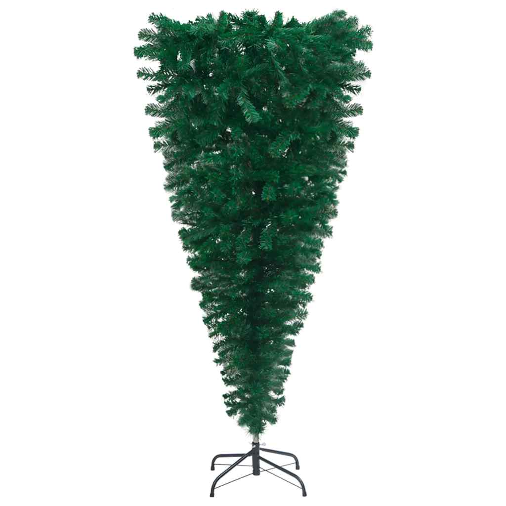 Upside-Down Artificial Pre-Lit Christmas Tree With Ball Set 210 Cm