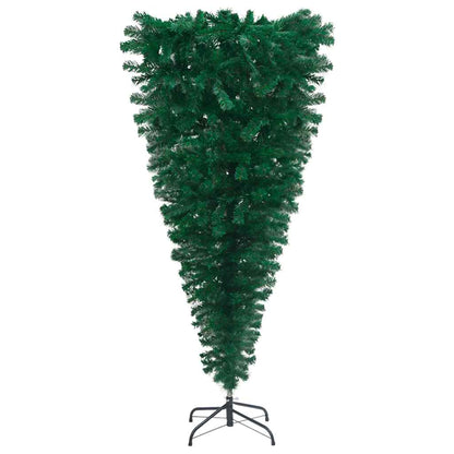 Upside-Down Artificial Pre-Lit Christmas Tree With Ball Set 210 Cm