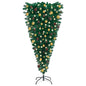 Upside-Down Artificial Pre-Lit Christmas Tree With Ball Set 210 Cm