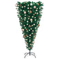 Upside-Down Artificial Pre-Lit Christmas Tree With Ball Set 210 Cm