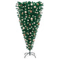 Upside-Down Artificial Pre-Lit Christmas Tree With Ball Set 210 Cm