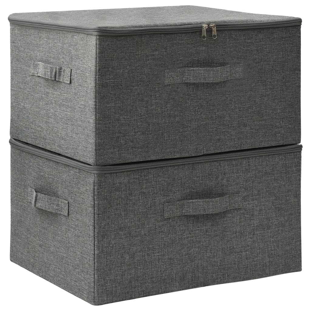 Storage Boxes 2 Pcs Fabric 43X34X23 Cm