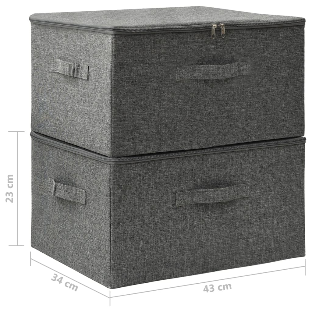 Storage Boxes 2 Pcs Fabric 43X34X23 Cm