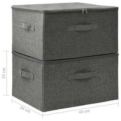 Storage Boxes 2 Pcs Fabric 43X34X23 Cm