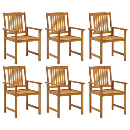 Garden Chairs 6 Pcs Solid Wood Acacia