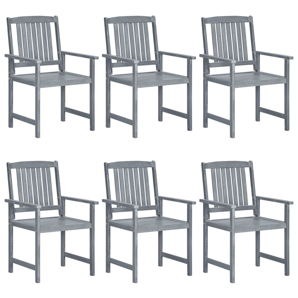 Garden Chairs 6 Pcs Solid Wood Acacia