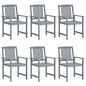 Garden Chairs 6 Pcs Solid Wood Acacia