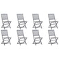 Folding Outdoor Chairs 2 Pcs Solid Acacia Wood