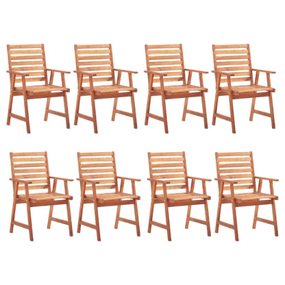 Outdoor Dining Chairs 2 Pcs Solid Acacia Wood
