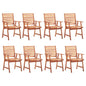 Outdoor Dining Chairs 2 Pcs Solid Acacia Wood